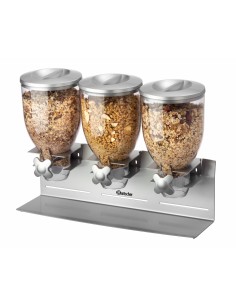 Dispenser per Cereali 3 Contenitori Trasparenti - Cod.500379