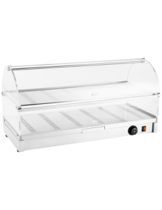 Vetrinetta Riscaldata Anta Rotonda cm 80x35x41h - VEC820R INOX