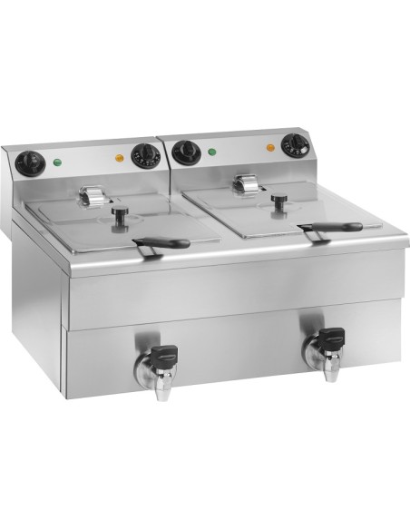 Friggitrice Elettrica 2 Vasche Zona Fredda Capacità 10+10 Lt - FC100