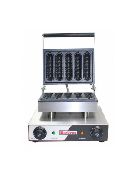 Piastra Waffle con Stecco per 5 Waffle da Asporto Funzione Timer - WF2