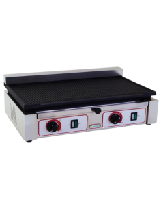 Piastra Elettrica in Ghisa - Base Rigata Senza Coperchio - PD1020RB