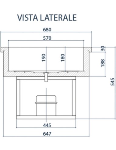 Vasca Refrigerata da Incasso Statica 2xGN 1/1 Altezza 150 cm