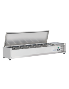 Vetrina Ingredienti Coperchio Inox 7 Gastronorm 1/4