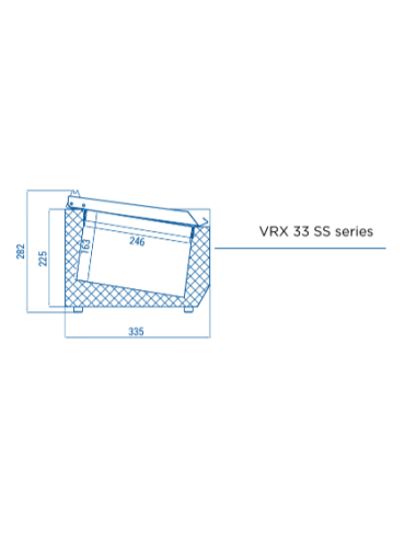 Vetrina Ingredienti con Coperchio Inox 5 x GN1/4 - VRX1233SS