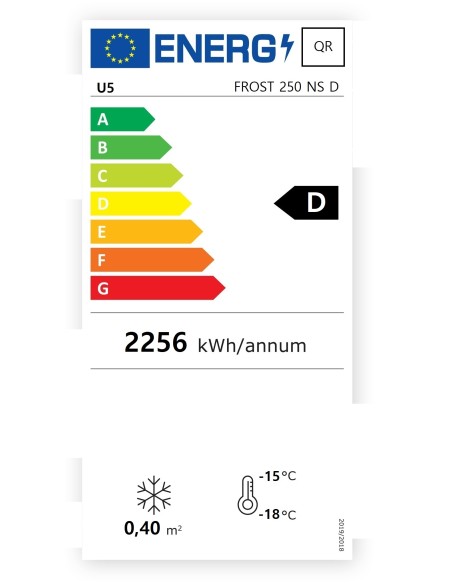 Vetrina Congelatore FROST250 NS Verticale Porta Vetro Grigio Silver