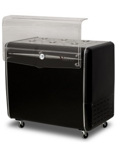 Bancone per Gelato Mantecato Nero per 6 Carapine - VIA VENETO BLACK6C