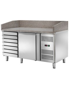 Banco Pizza Refrigerato Ventilato - Top in Granito - AK1612TN