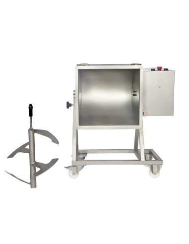Impastatrice Carne Monopala con Carrello Capacità 40 Lt - ME30M