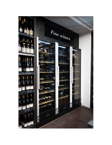 Frigo per Vino Doppia Temperatura Vetro Fumè - WINE185BLACK
