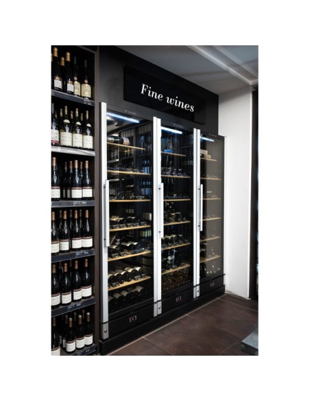 Frigo per Vino Doppia Temperatura Vetro Fumè - WINE185BLACK