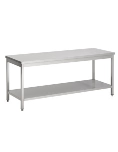 Tavolo Acciaio Inox con Ripiano - Dim: 80x70x85h - TDL87VT