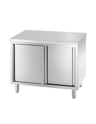 Tavolo Armadiato Inox 2 Ante Battenti Dim: 80x70x85h - TDA87VT