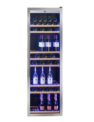 Cantinetta Vino Luce Led Blu Ripiani Legno - CW508