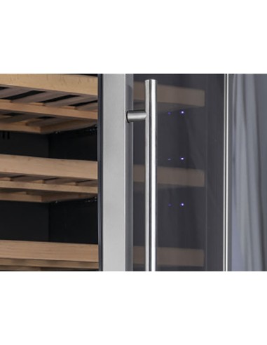 Cantinetta Vino Luce Led Blu Ripiani Legno - CW508