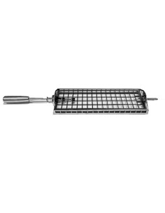 Griglia Inox Piatta Girevole per Cottura Carne alla Griglia