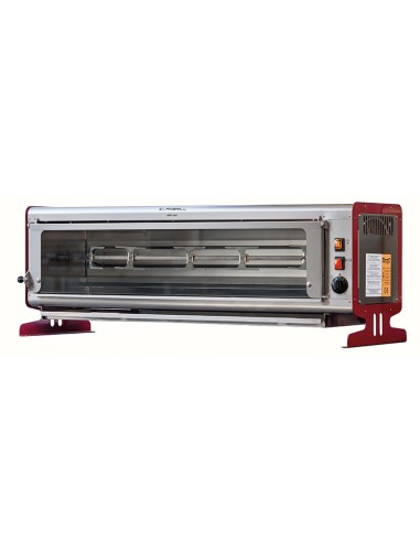 Girarrosto Girapolli 6 Polli 2 Aste da 543 mm Dimensioni 700x391x46h