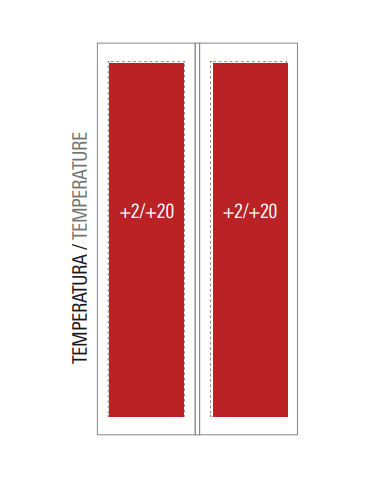 Frigo per Vino 2 Porte Vetro 2 Zone Temperatura - SW2242TB