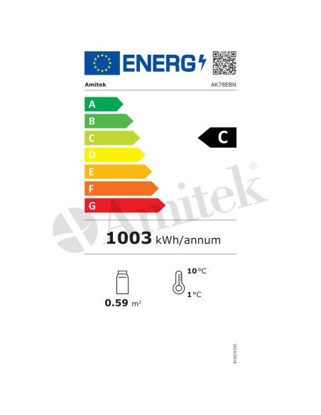 Frigo Vetrina Verticale 4 Lati Vetro - 3 Griglie - AK78EBN