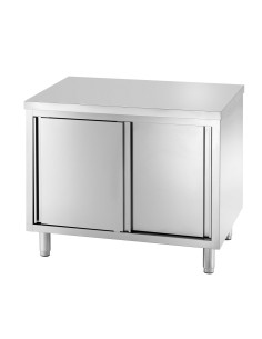 Tavolo Armadiato Inox Ante Scorrevoli Dim: 100x70x85h - TDA107VT