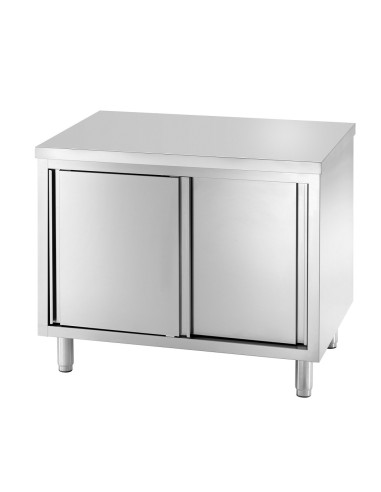 Tavolo Armadiato Inox Ante Scorrevoli Dim: 100x70x85h - TDA107VT