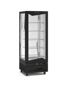 Vetrina Frigo Pasticceria Nera 5 Ripiani Vetro Capacità 450 Lt