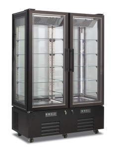 Vetrina Congelatore Gelateria Nera 2 Porte Vetro - VICTORIA132NFNBLK