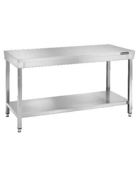 Tavolo Acciaio Inox con Ripiano Dimensioni 120x60x85h cm - TDL126VT