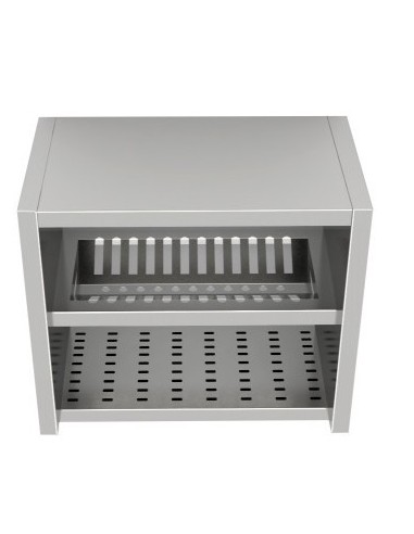 Pensile Inox Scolapiatti Aperto con Base Asolata Dimensione cm 70x40x60h