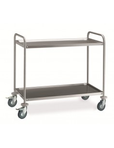 Carrello di Servizio Acciaio Inox CR226VH 2 Ripiani 120x60 cm
