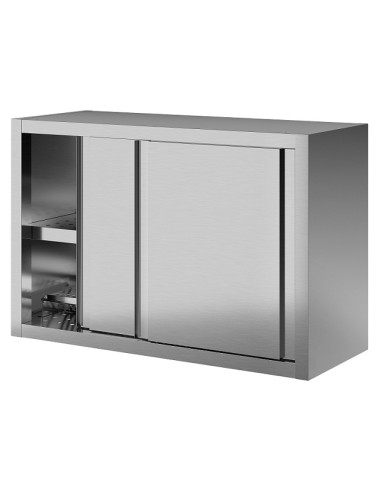Pensile Inox Ante Scorrevoli e Scolapiatti Dimensione 1500x400x660h mm