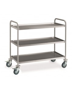 Carrello di Servizio Acciaio Inox - 3 Ripiani - CR316VH