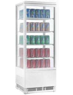 Frigo Vetrina Verticale 4 Lati Vetro Bianca 4 Griglie - AK98EB