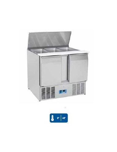 Saladette Refrigerata GN1/1 - Top Inox Apribile - Temp. 0/+8°C - CR92A