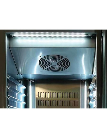 Armadio Frigo Vetrina Acciaio Inox GN2/1 Ventilato - QRG6