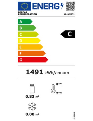 Vetrina Refrigerata da Banco Porte Scorrevoli 190 Lt - G-HAV131
