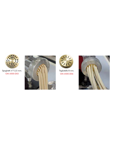 Torchio Pasta Elettrico con Inverter Elica Ottone 370 W - OM4740