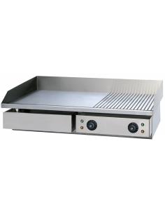 Fry Top Elettrico GHN75RL Piano Cottura Liscio e Rigato 72,5x40 cm