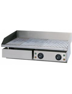 Fry Top Elettrico GHN75R Piano Cottura Rigato 72,5x40 cm