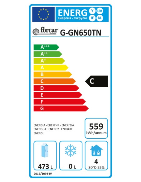 Armadio Frigo Acciaio Inox GN 2/1 Ventilato - G-GN650TN