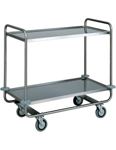Carrello di Servizio Inox per Trasporto Pesante 2 Ripiani - CA1430
