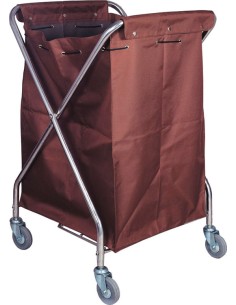 Carrello Portabiancheria Pieghevole con Sacco a Tela - CA3203