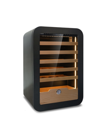 Cantinetta Vino Nera Mensole Legno ad Estrazione - VINARIUS40BKL