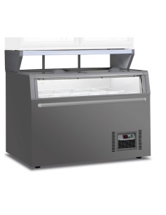 Isola Congelatore Grigio Vetro Piatto 575Lt colore grigio