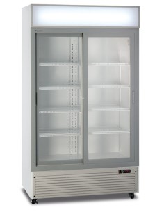 Frigorifero Bibite Bianco CL1100V2GCSLWHITE 2 Porte Vetro Scorrevoli