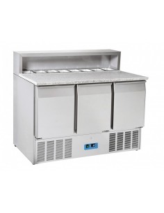 Saladette Refrigerata Inox - Top Granito - Capacità 8 GN1/6 - CRP93A