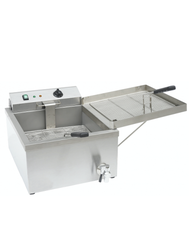 Friggitrice Elettrica Pasticceria da Banco FDF11 Capacità Olio 11 Lt