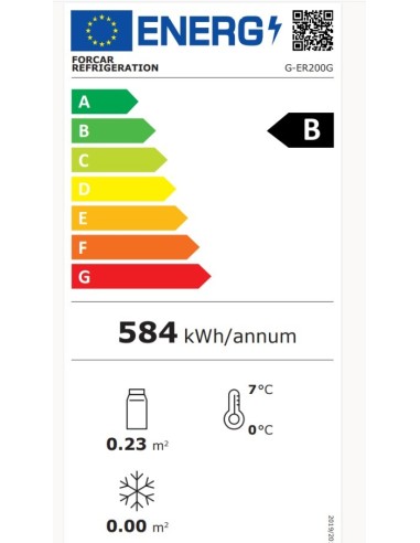 Mini Frigo in Lamiera e Abs Porta Vetro 130 Lt - G-ER200G