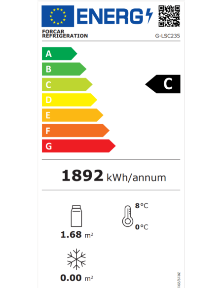 Frigo Vetrina Verticale Bianca 4 Lati Vetro - G-LSC235