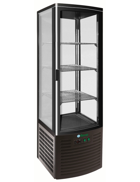 Frigo Vetrina Verticale Nera 4 Lati Vetro - G-LSC235B