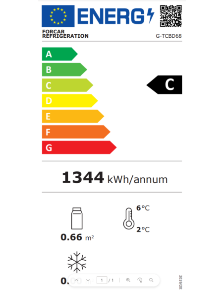 Frigo Vetrina Verticale Bevande 4 Lati Vetro - G-TCBD68